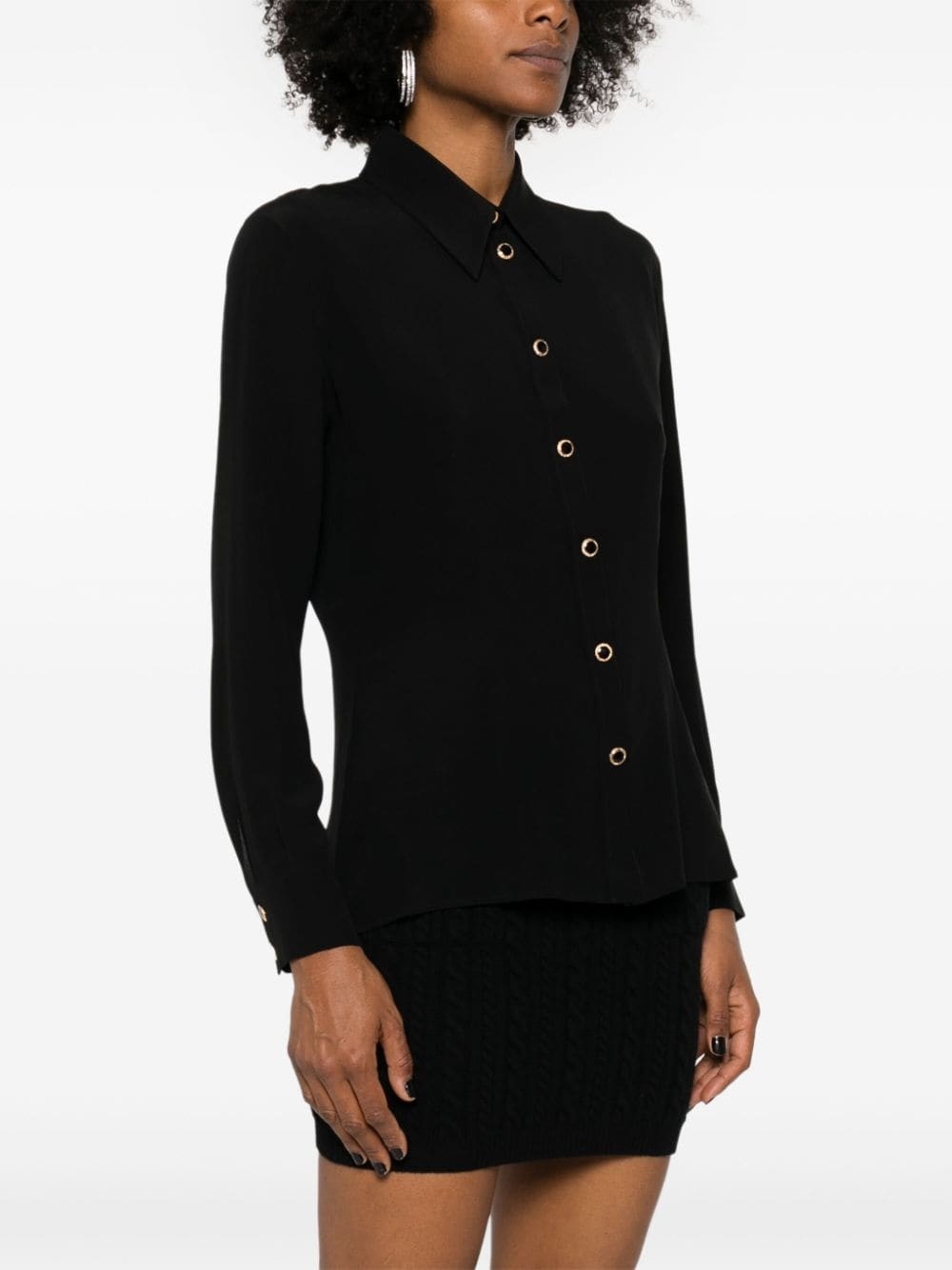 long-sleeve silk shirt - 3