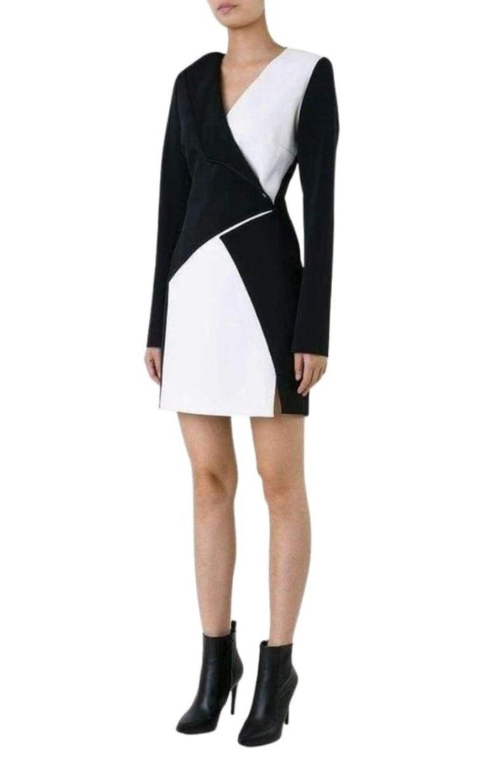 Bonded Monocrome Crepe Dress - 3