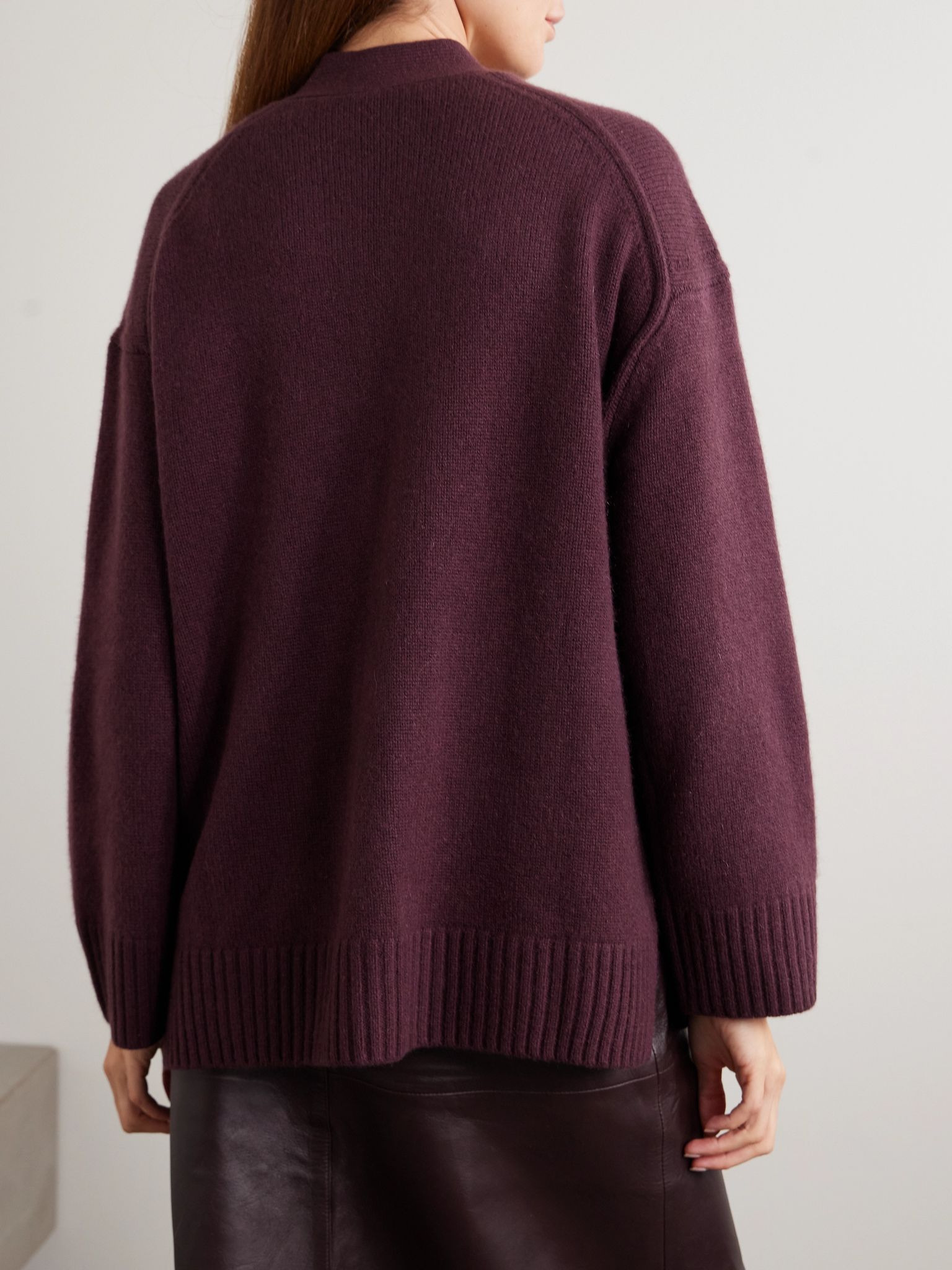 Cashmere cardigan Plum - 3