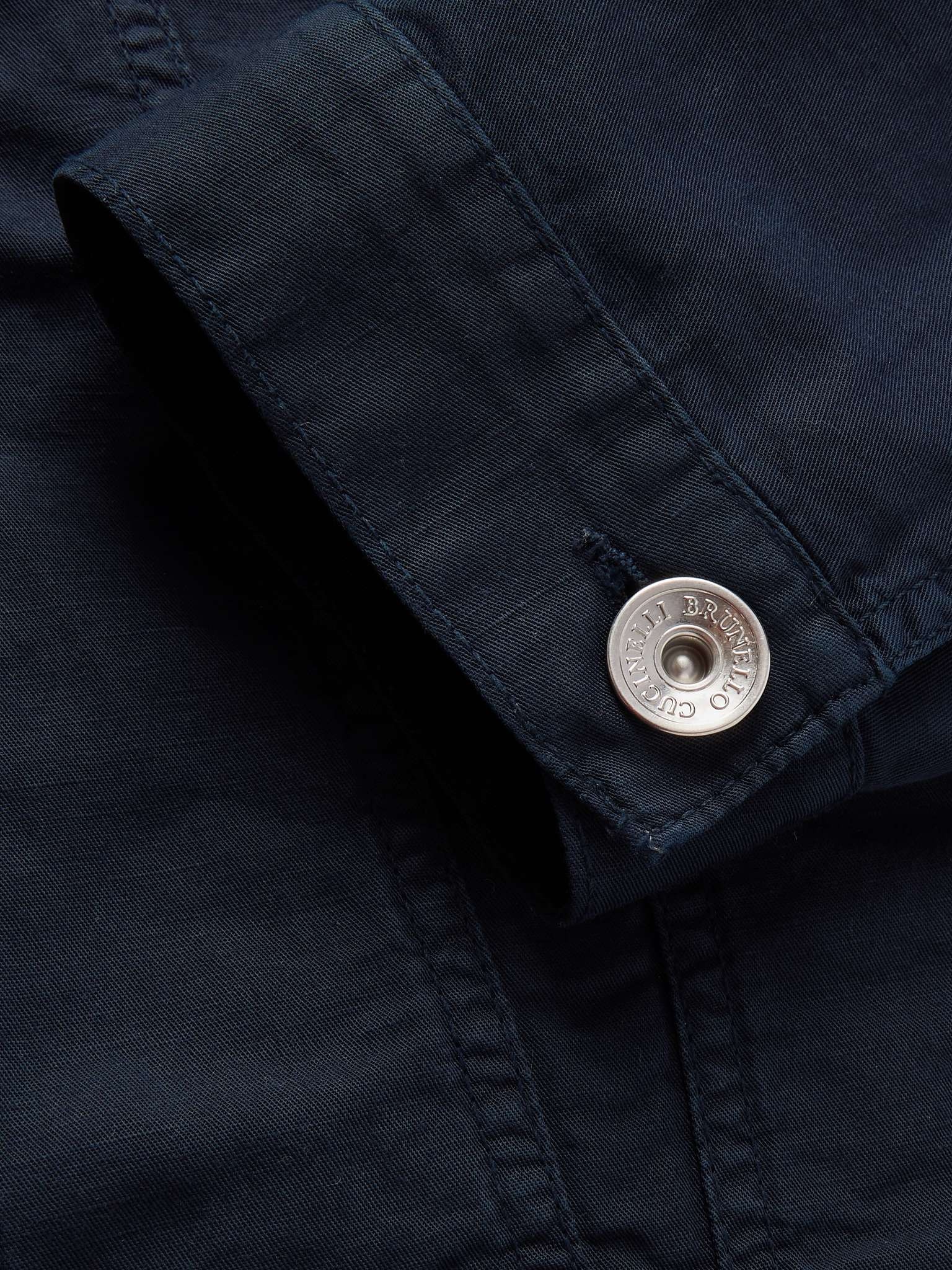 Linen and Cotton-Blend Twill Trucker Jacket - 3