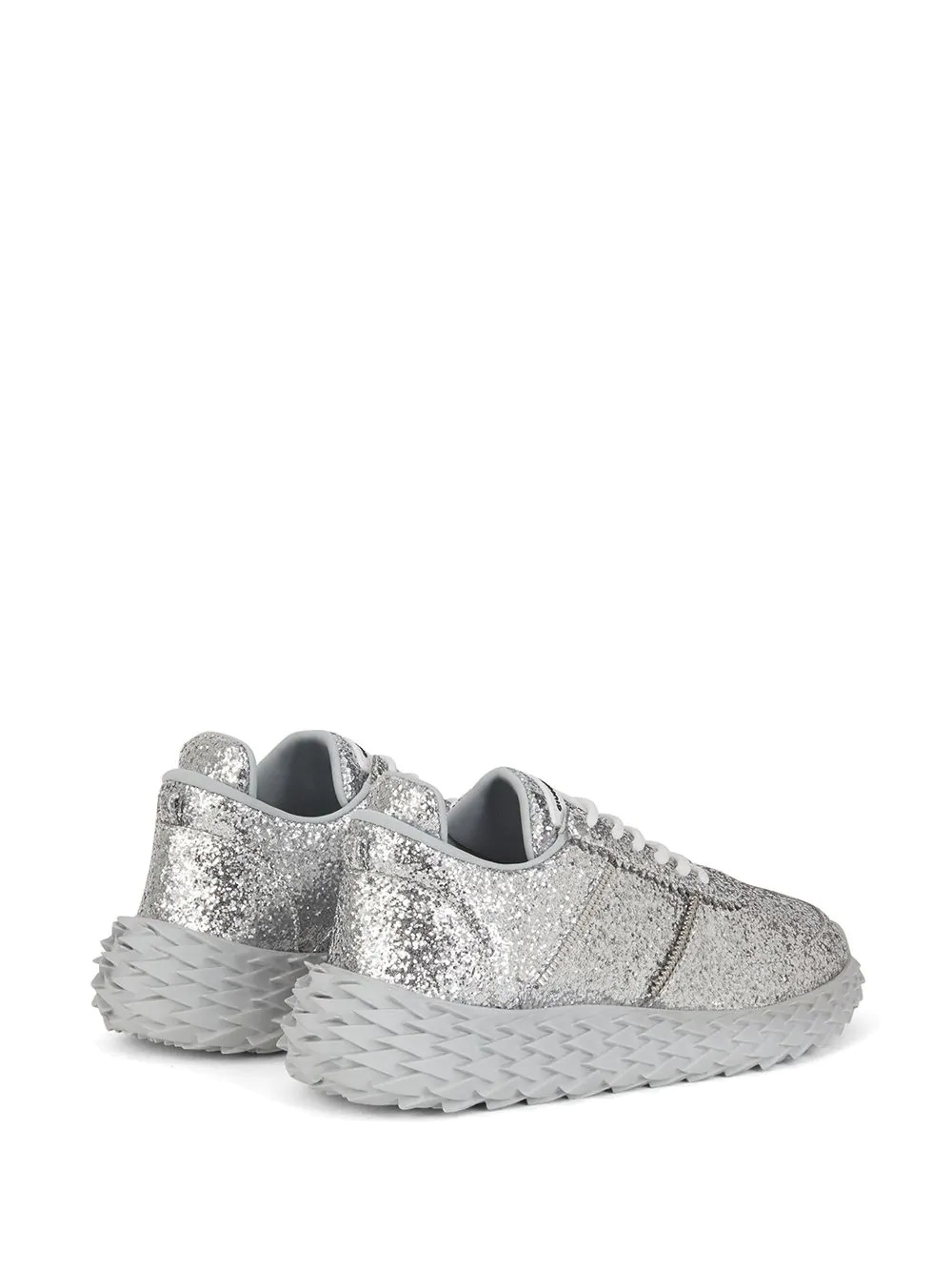 low-top glitter trainers - 3