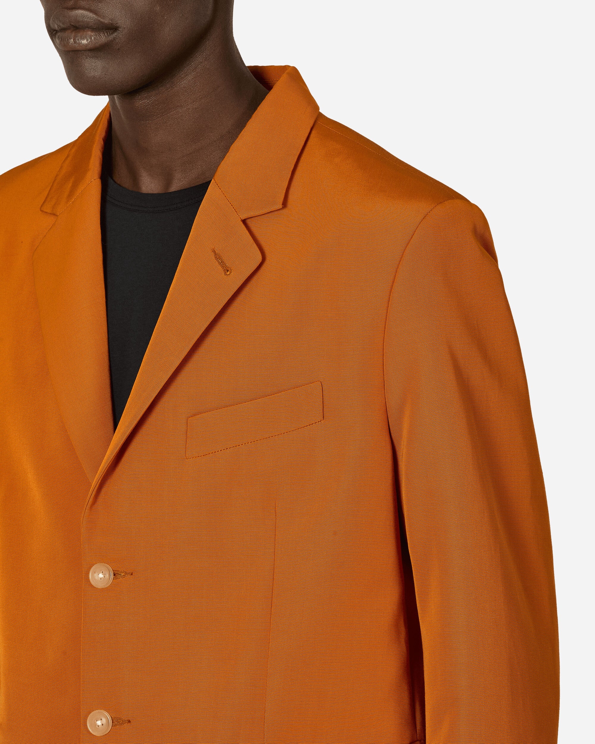 Ginger Faille Single-Breasted Suit Jacket Orange - 5