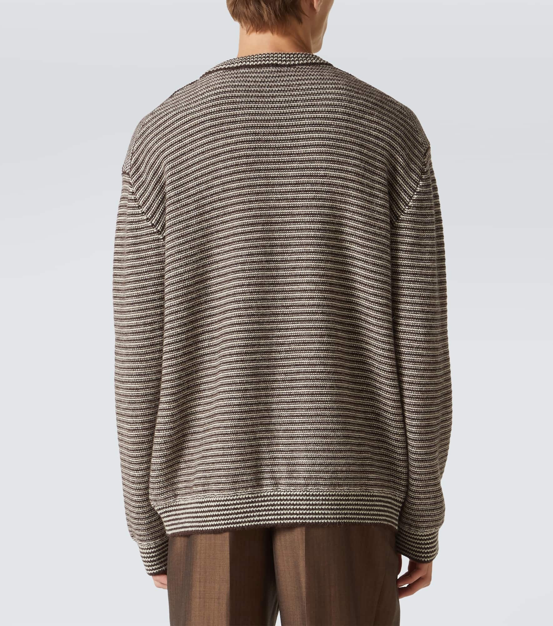 Doyle striped alpaca cardigan - 4