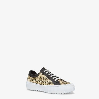 FENDI Natural raffia low-tops outlook