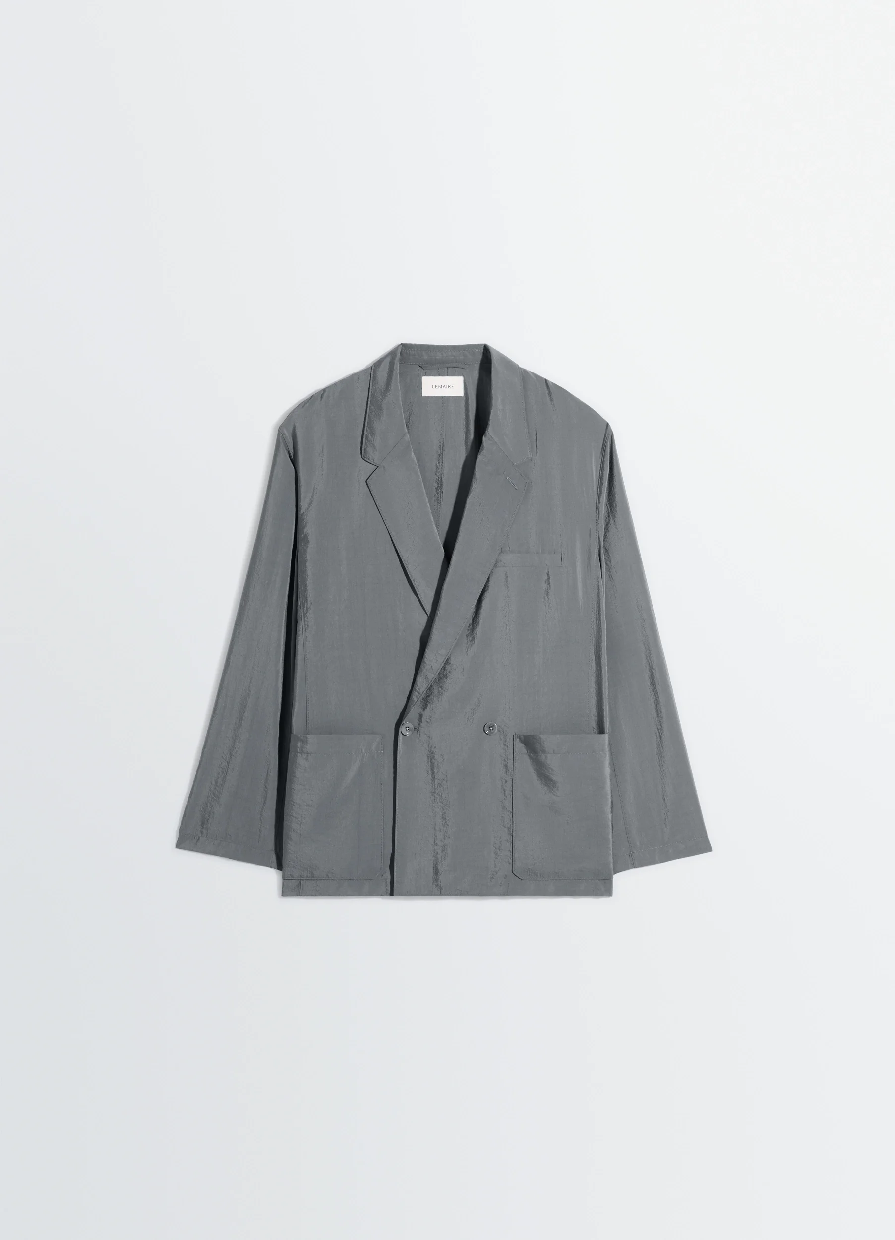 SOFT DOUBLE BREASTED JACKET IN DRY SILK - 1