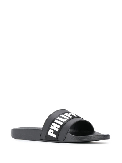 PHILIPP PLEIN Flat logo gummy sandals outlook