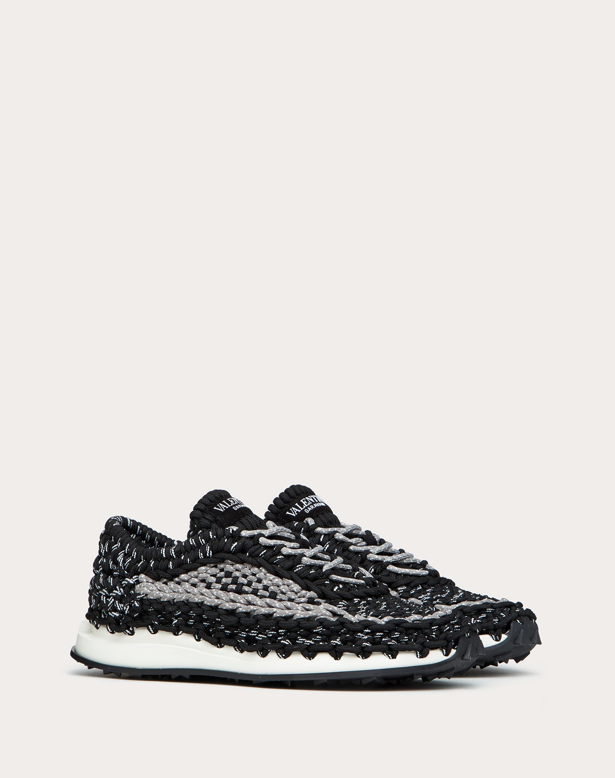 Valentino Garavani Crochet Sneakers in fabric - 2