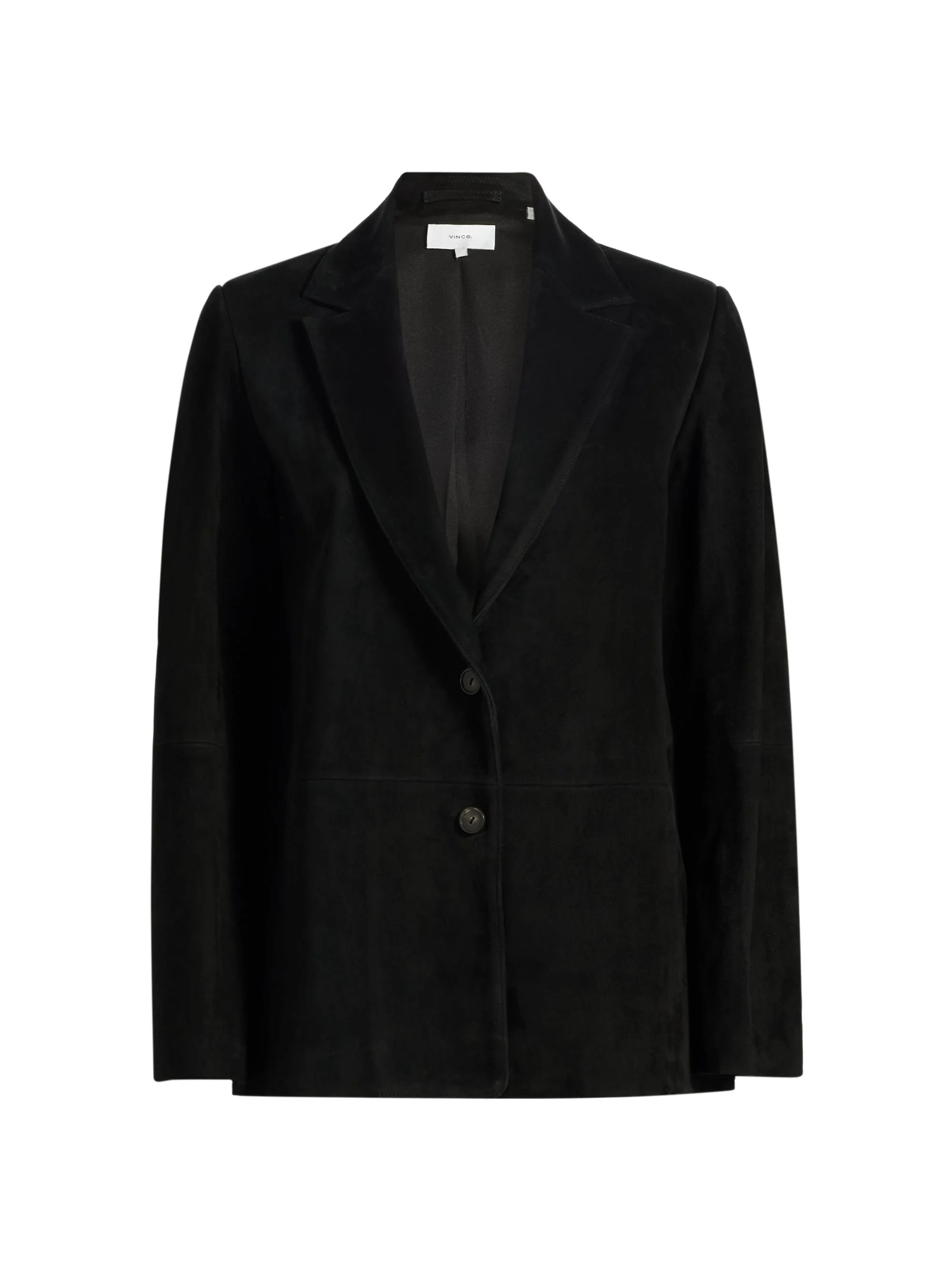 Women's Suede Blazer - Black - 1