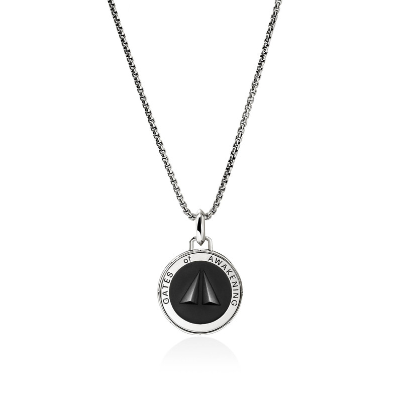 Split Gate Talisman Necklace, Sterling Silver, Enamel 1
