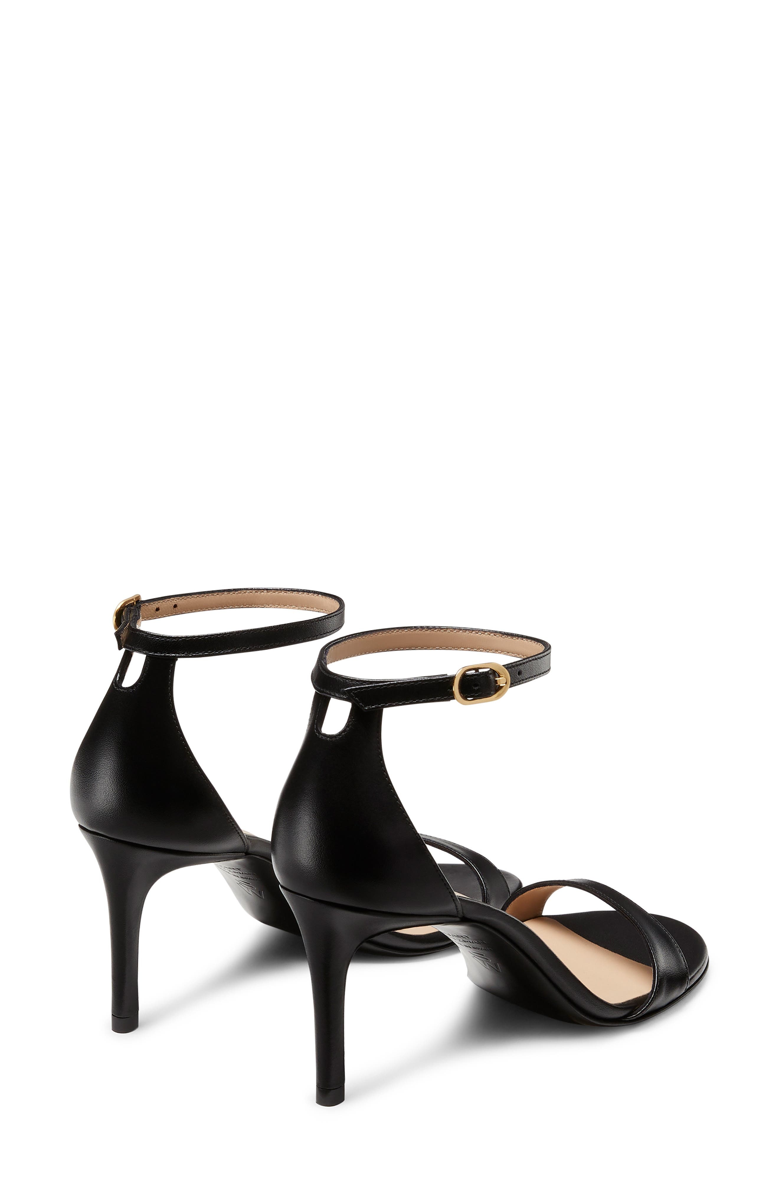 Stuart Weitzman Nudist II 75 Sandal in Black at Nordstrom - 3