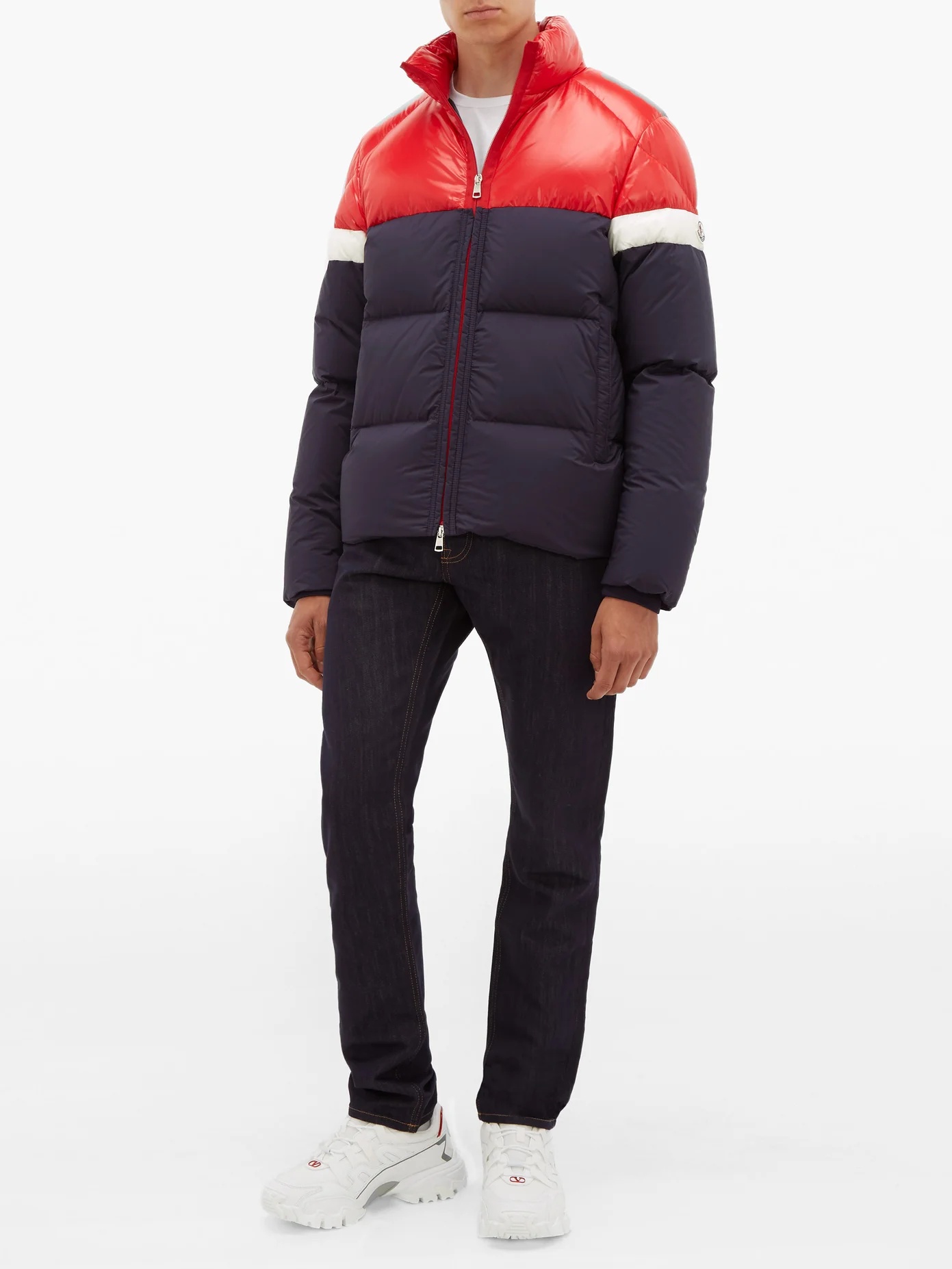 Konic contrast-panel quilted-down coat - 2