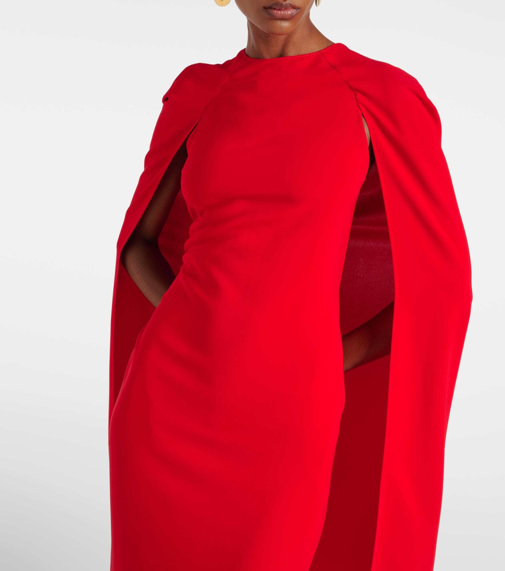 Caped midi dress - 6