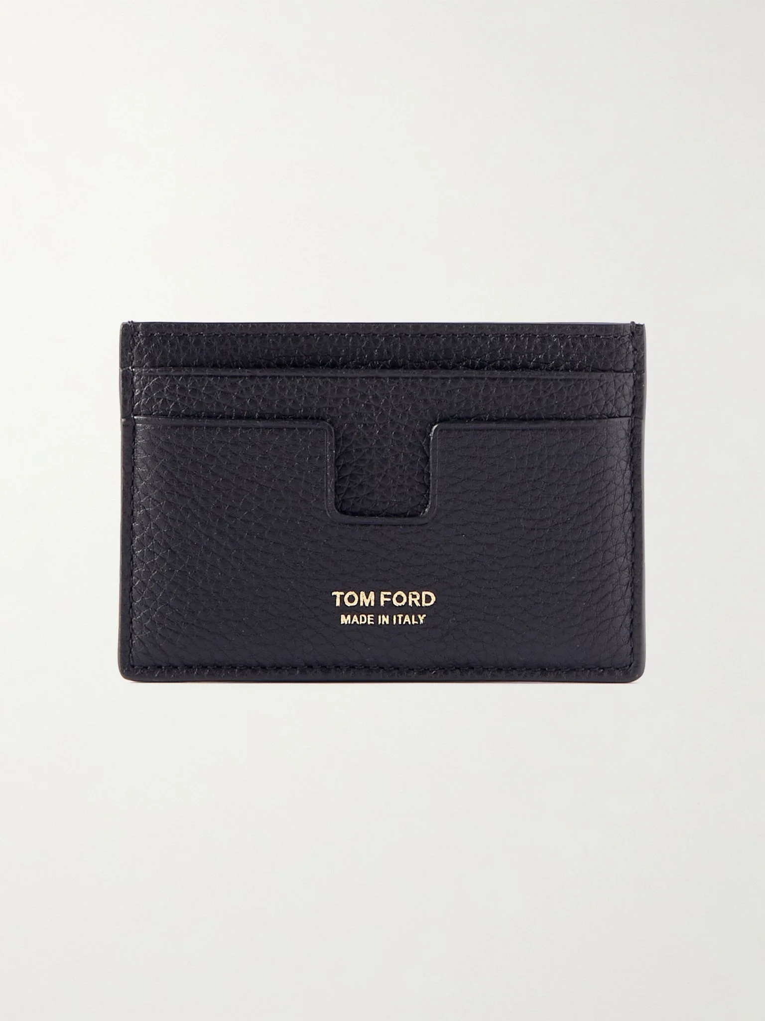 Full-Grain Leather Cardholder Black - 1