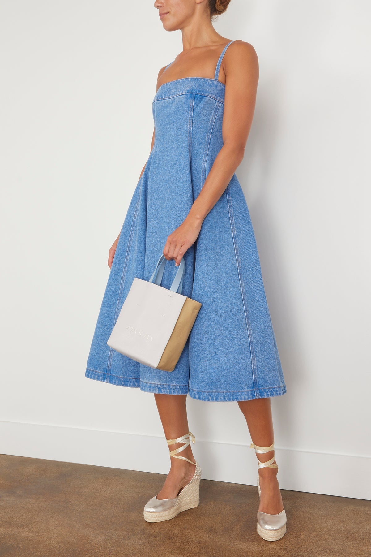 Marni Dress in Light Blue Denim hampdenclothing REVERSIBLE