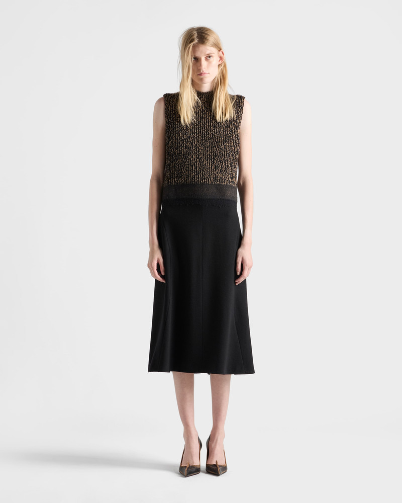 Prada Shetland wool and cashmere dress outlook