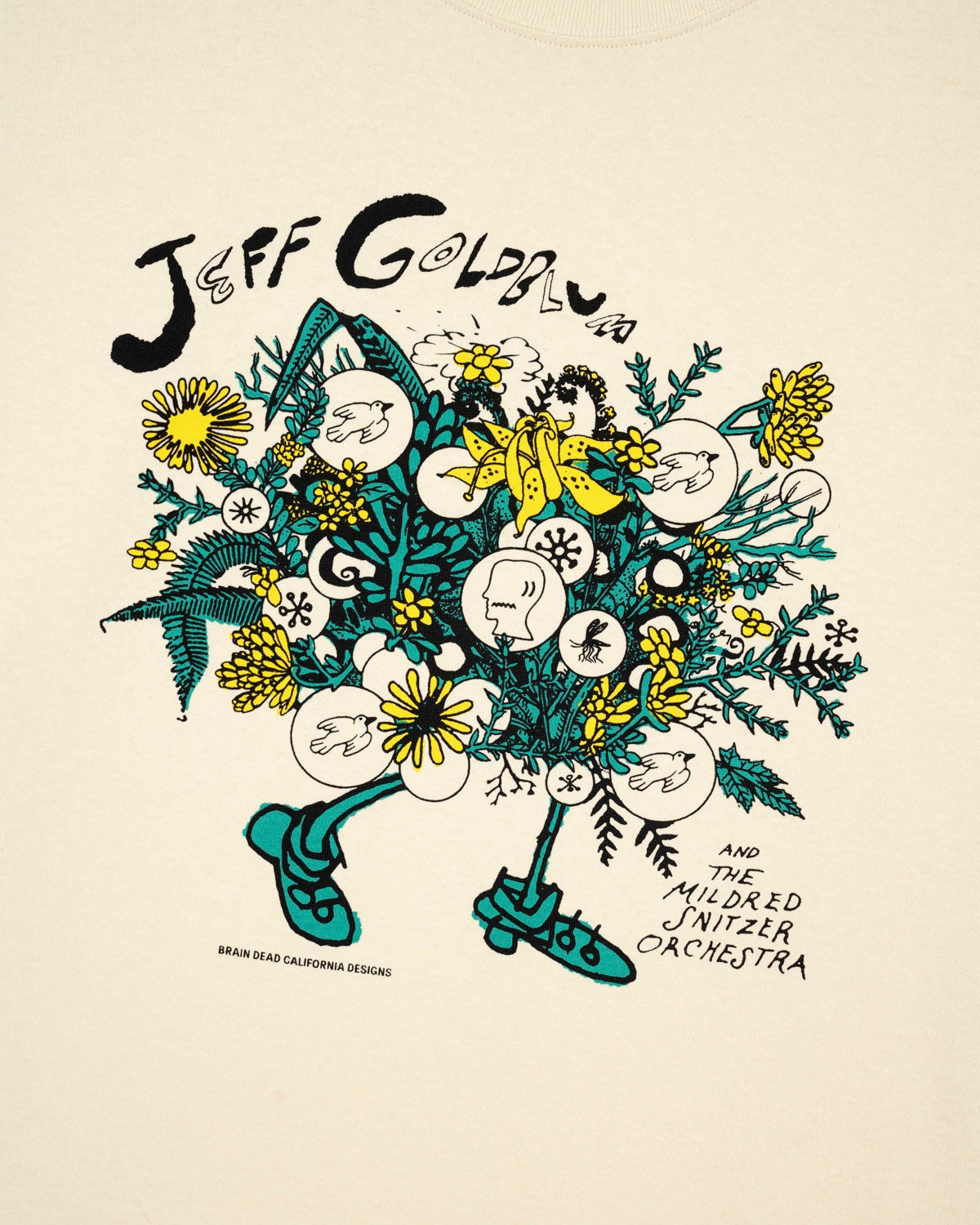 Brain Dead x Jeff Goldblum Still Blooming T-shirt - Natural - 2