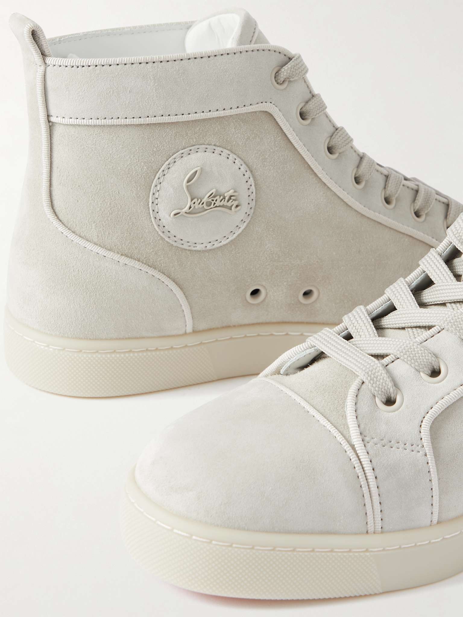 Louis Orlato Grosgrain-Trimmed Suede High-Top Sneakers - 6