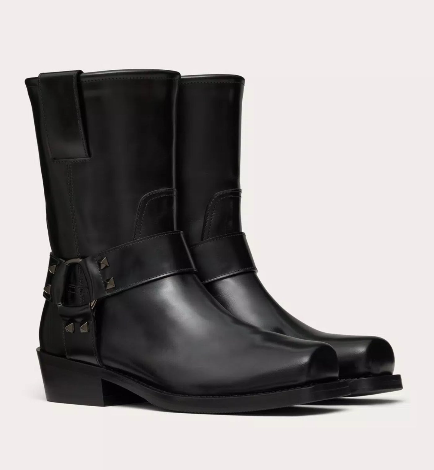 Valentino Rockstud Biker Ankle Boots - 2