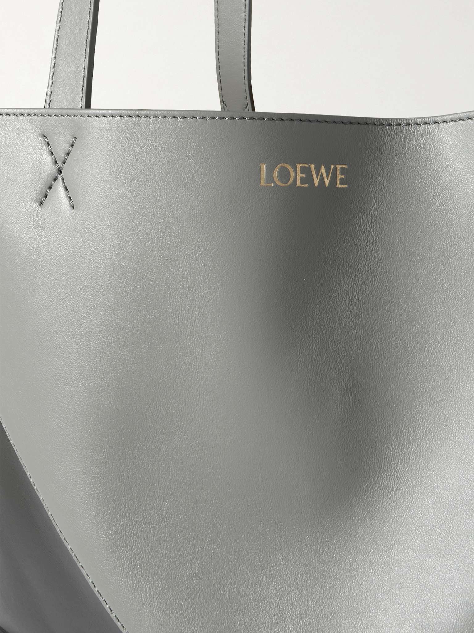 Puzzle Large Two-Tone Leather Tote Bag - 5