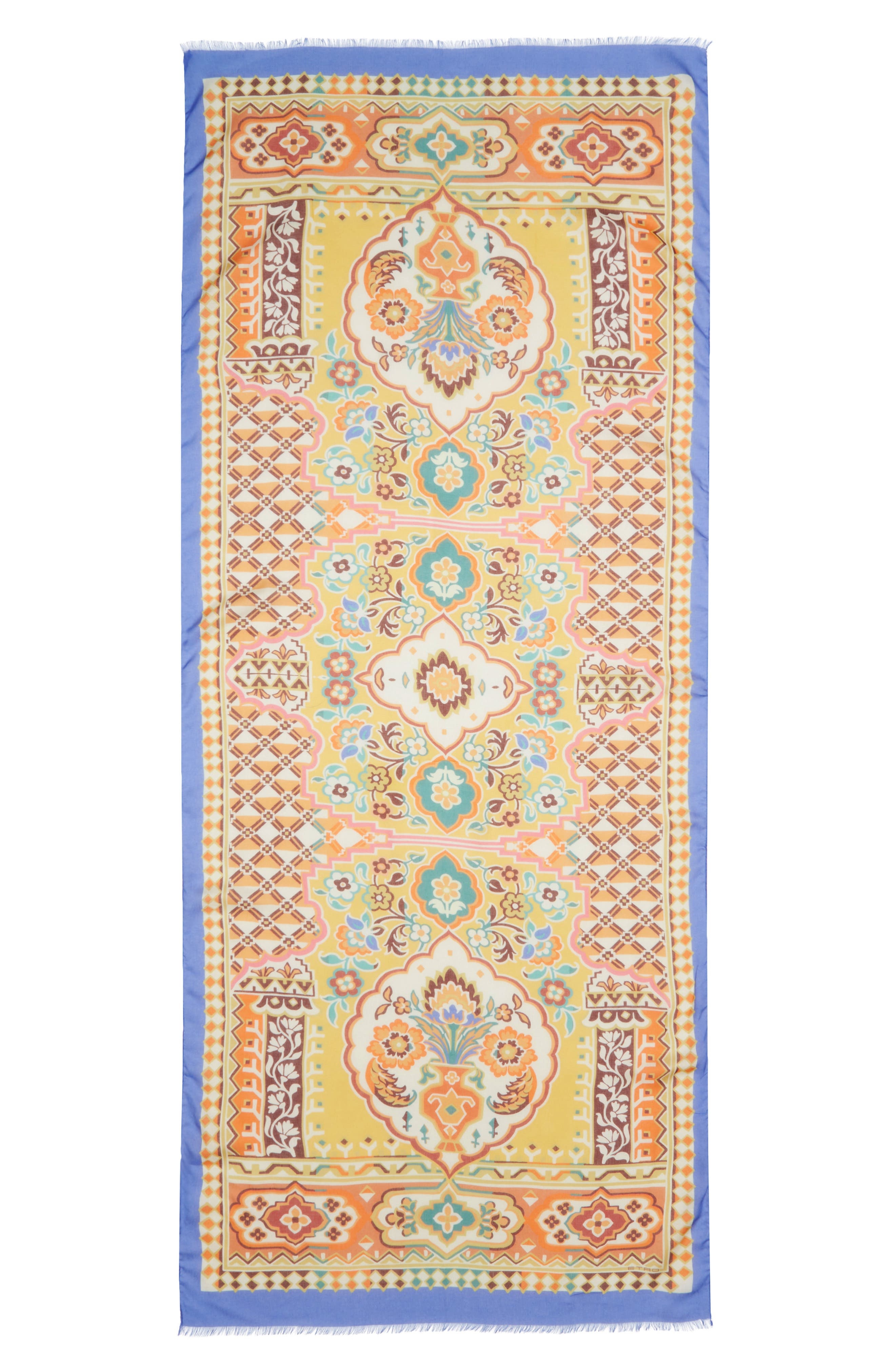 Etro Boheme Fringe Scarf in X0840 Print On Yellow Base at Nordstrom - 1