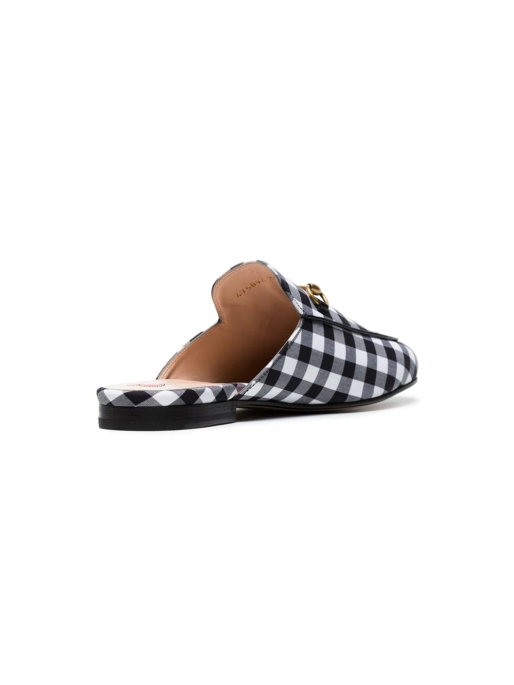 Black Gingham Princetown Mules - 4