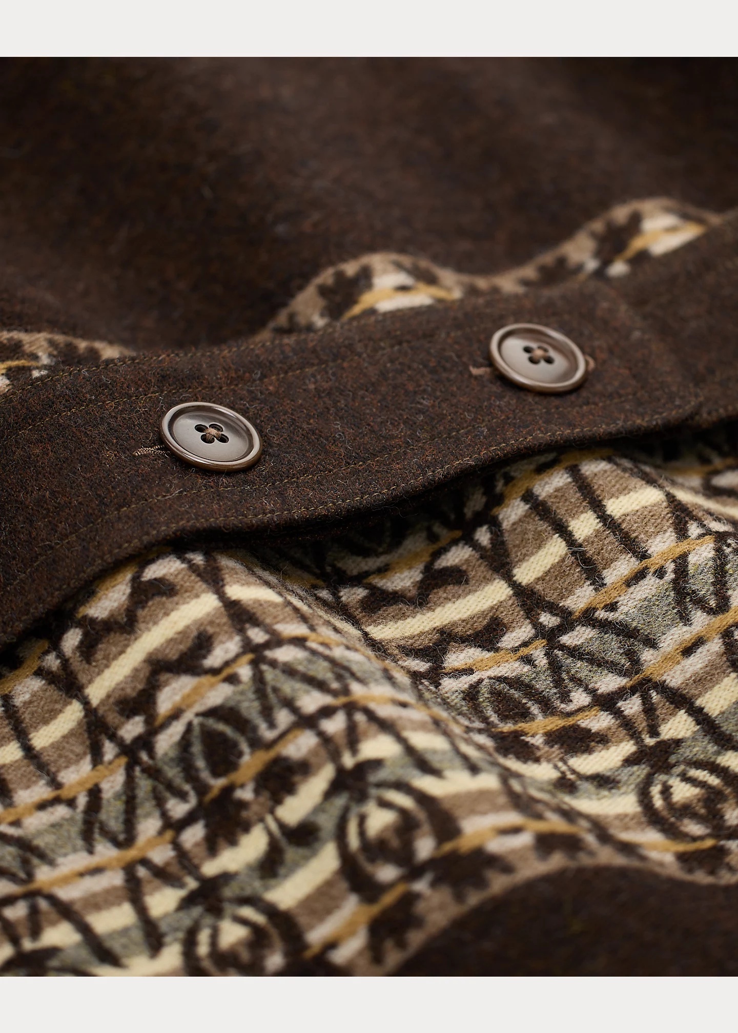 Shearling-Collar Jacquard Ranch Coat - 4