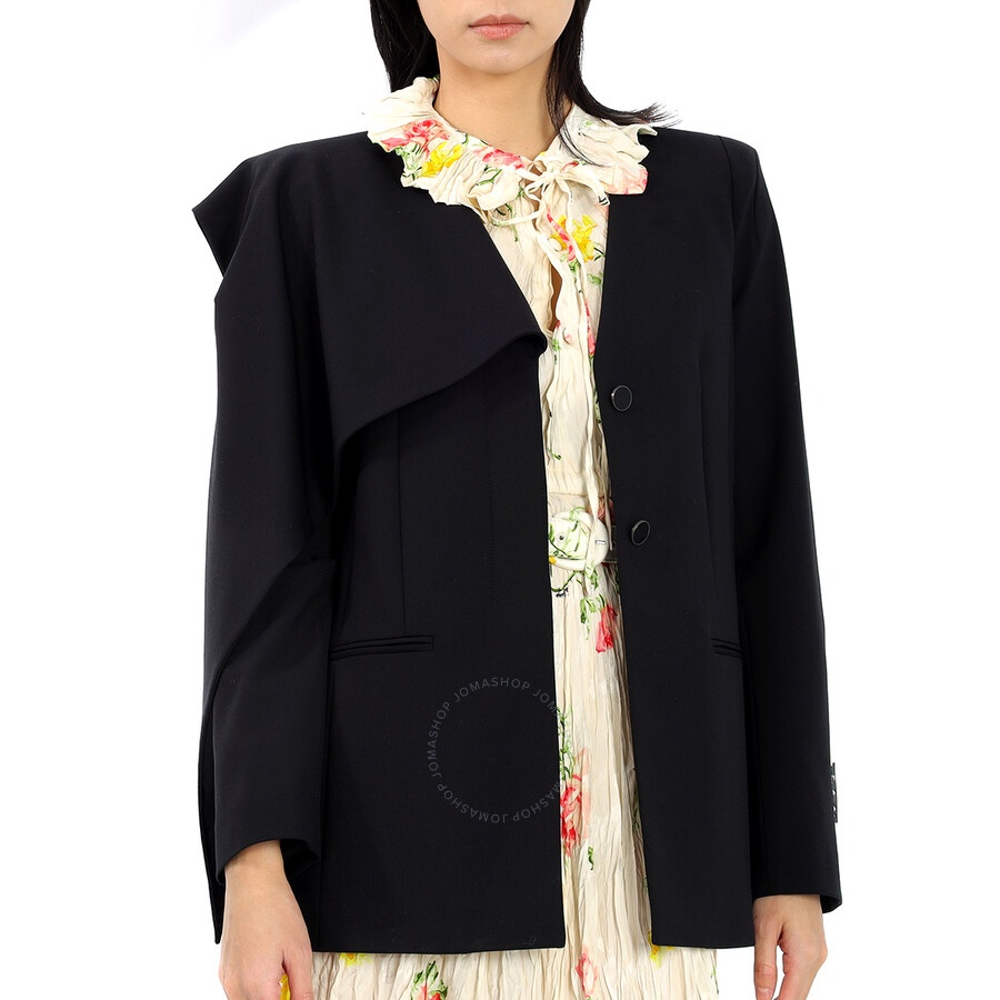 Off-White Ladies Black Formal Bandana Jacket, Brand Size 42 (US Size 8) - 4