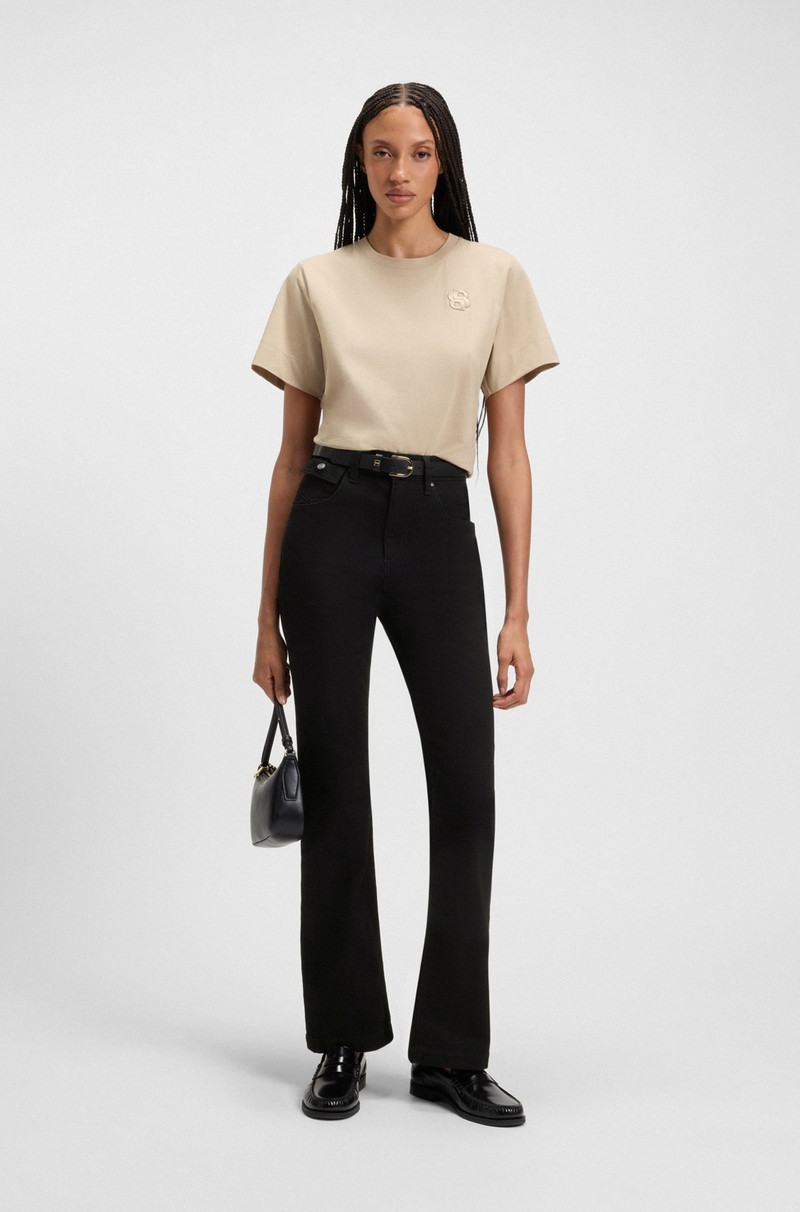 BOSS SLIM-FIT JEANS IN BLACK STRETCH DENIM outlook
