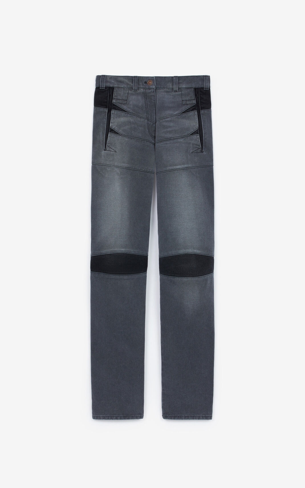 Straight denim trousers - 1
