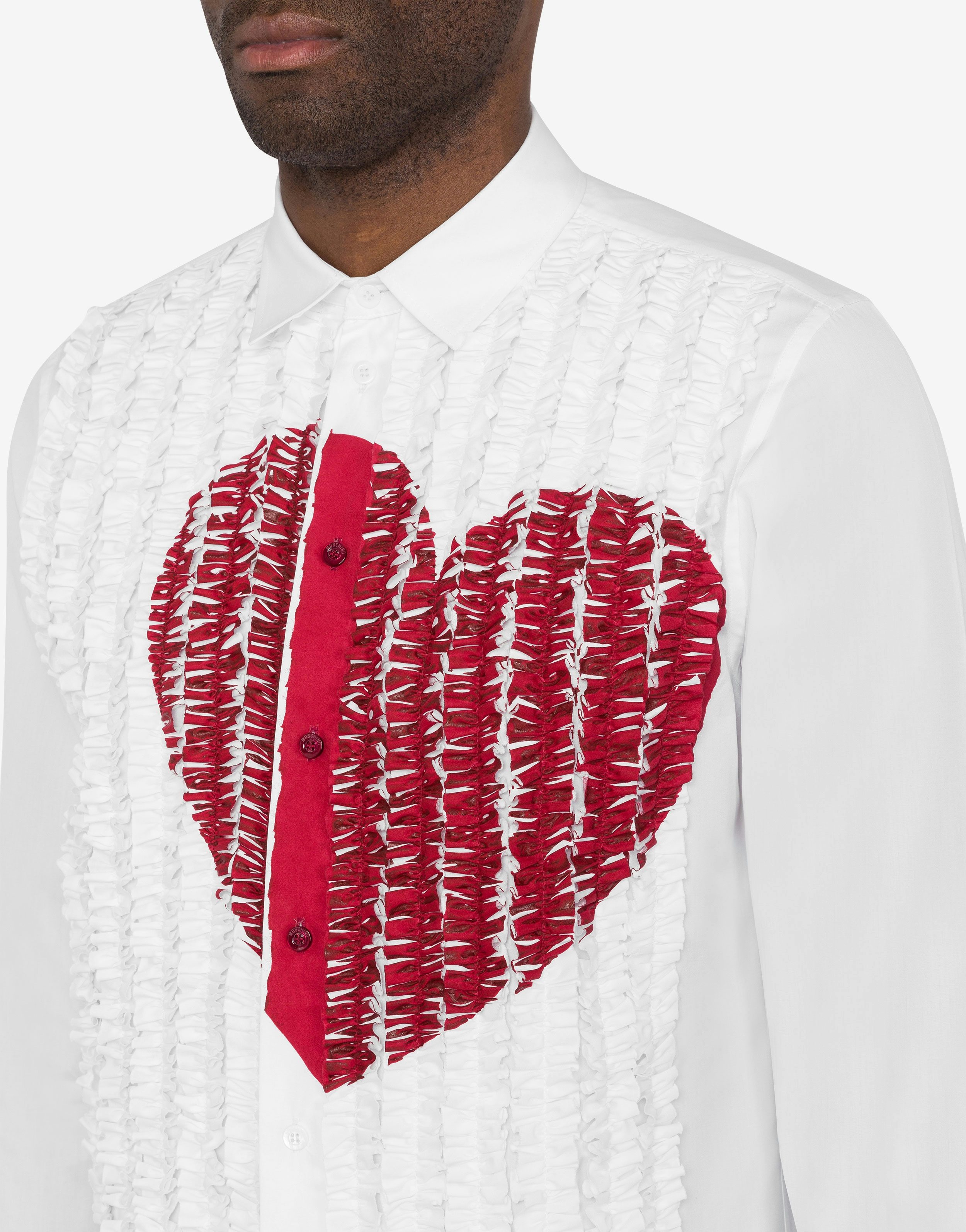 HEART GRAPHIC SHIRT WITH RUCHES - 4