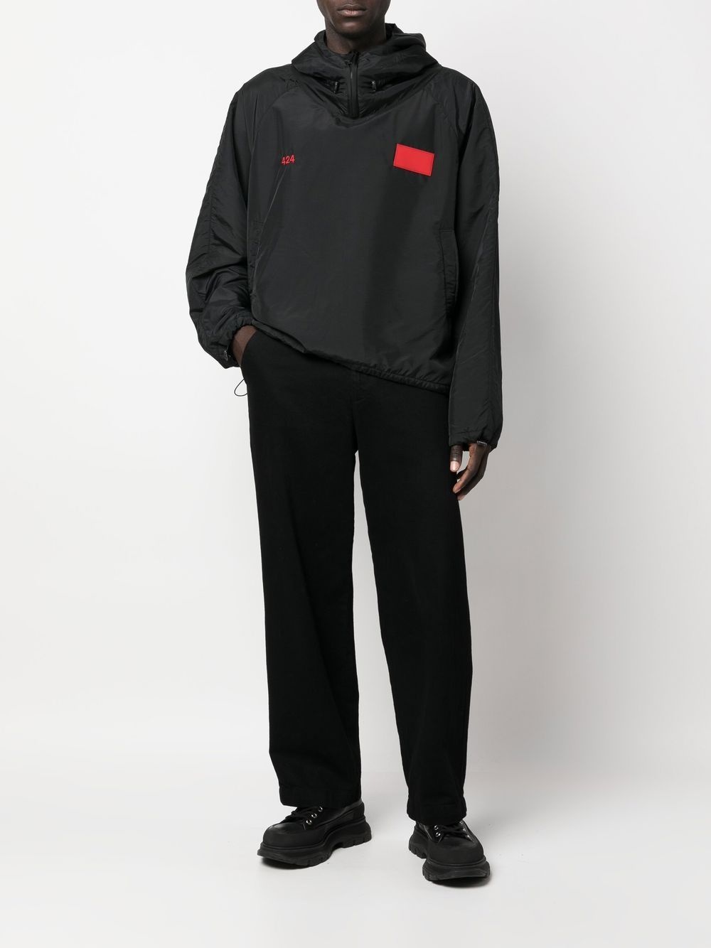 logo-patch jacket - 2