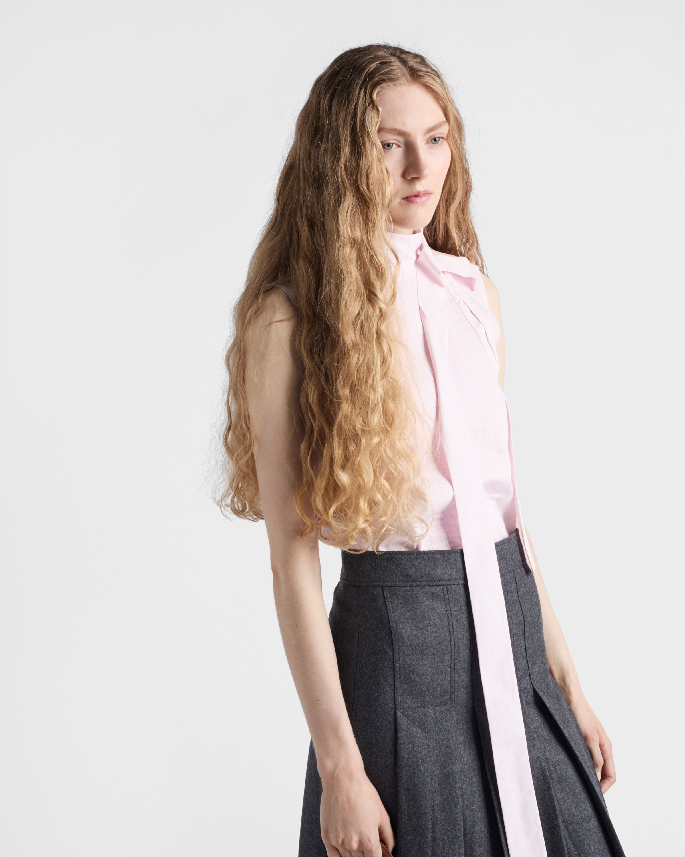 Embroidered poplin top - 3