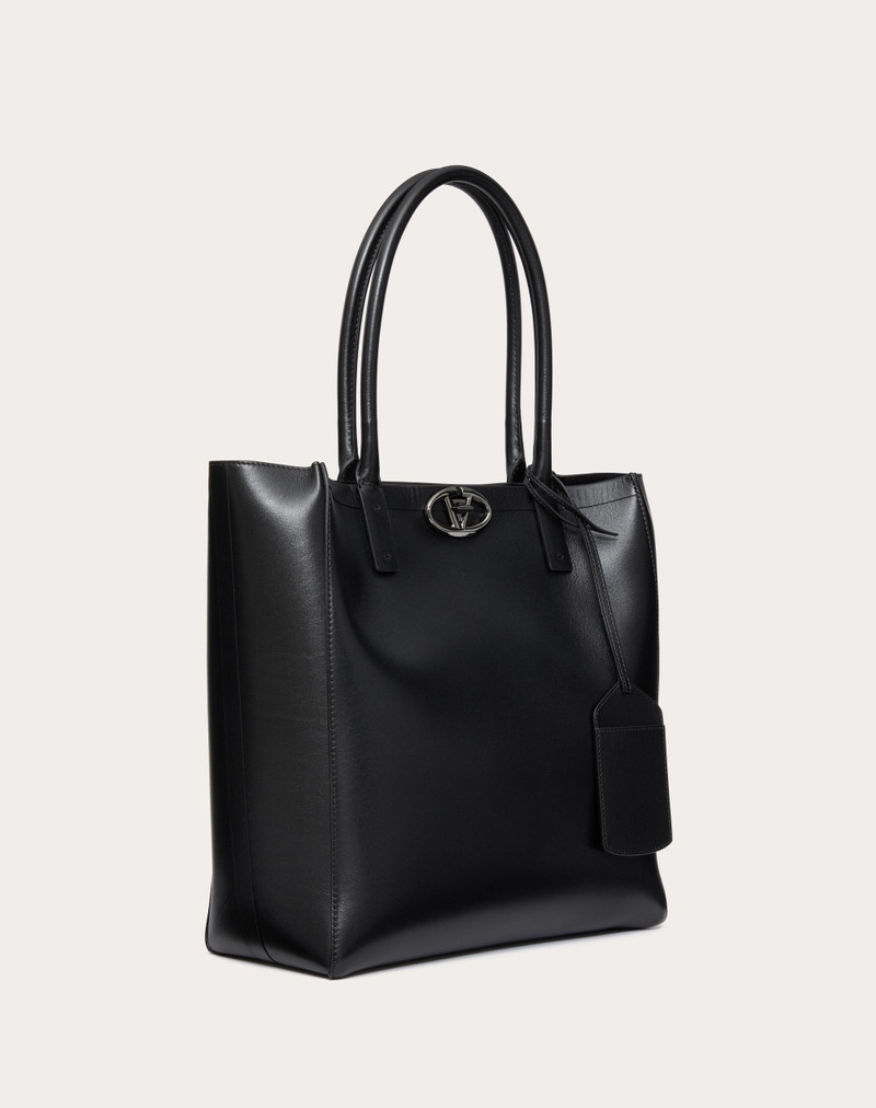 MEDIUM VLOGO LOCKER LEATHER SHOPPING BAG 2