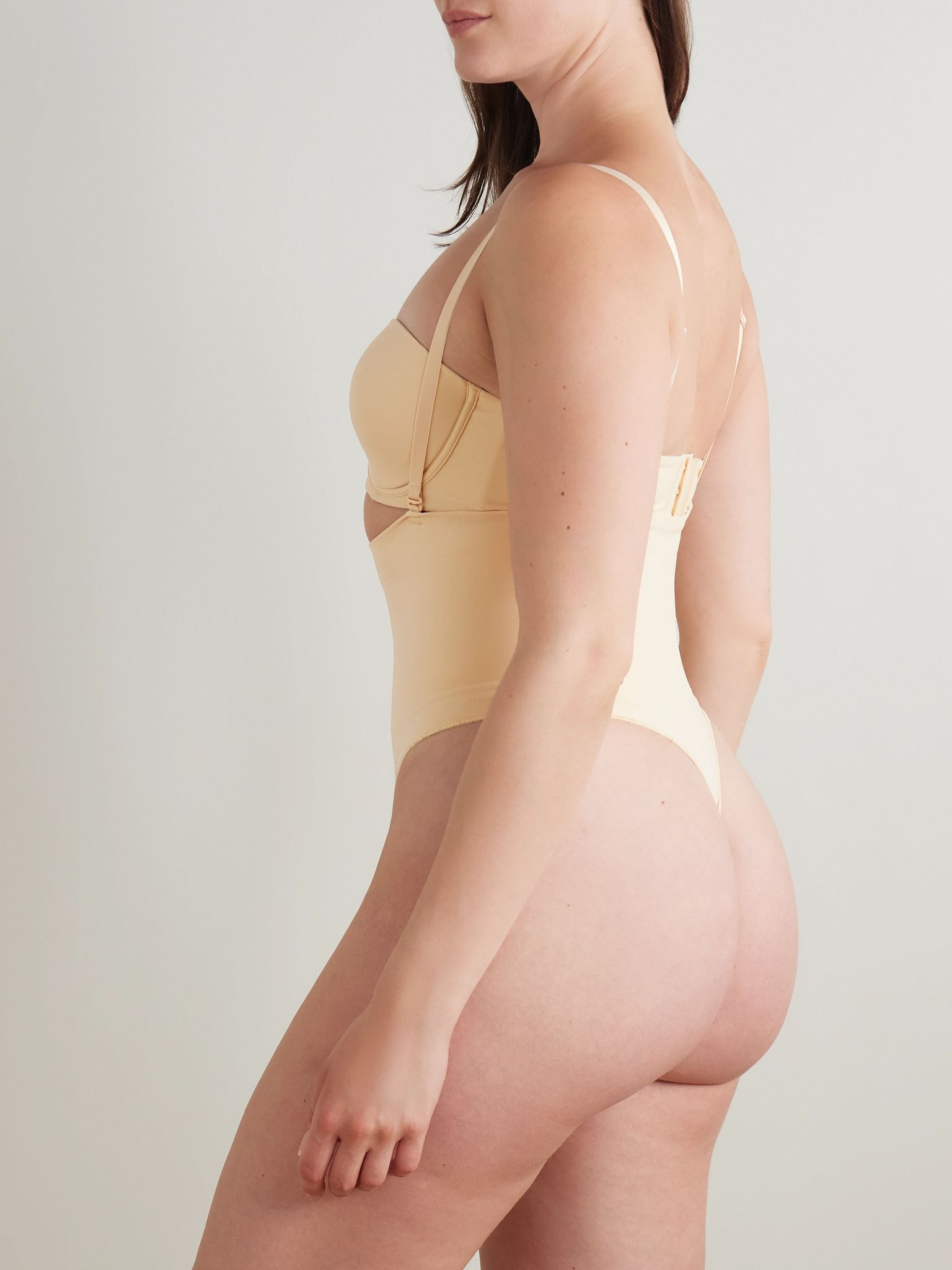 Core Control High Waist Thong - Sand Beige - 3