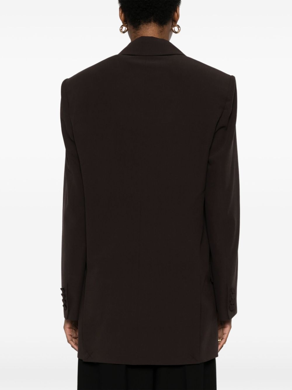 silk crepe blazer - 4