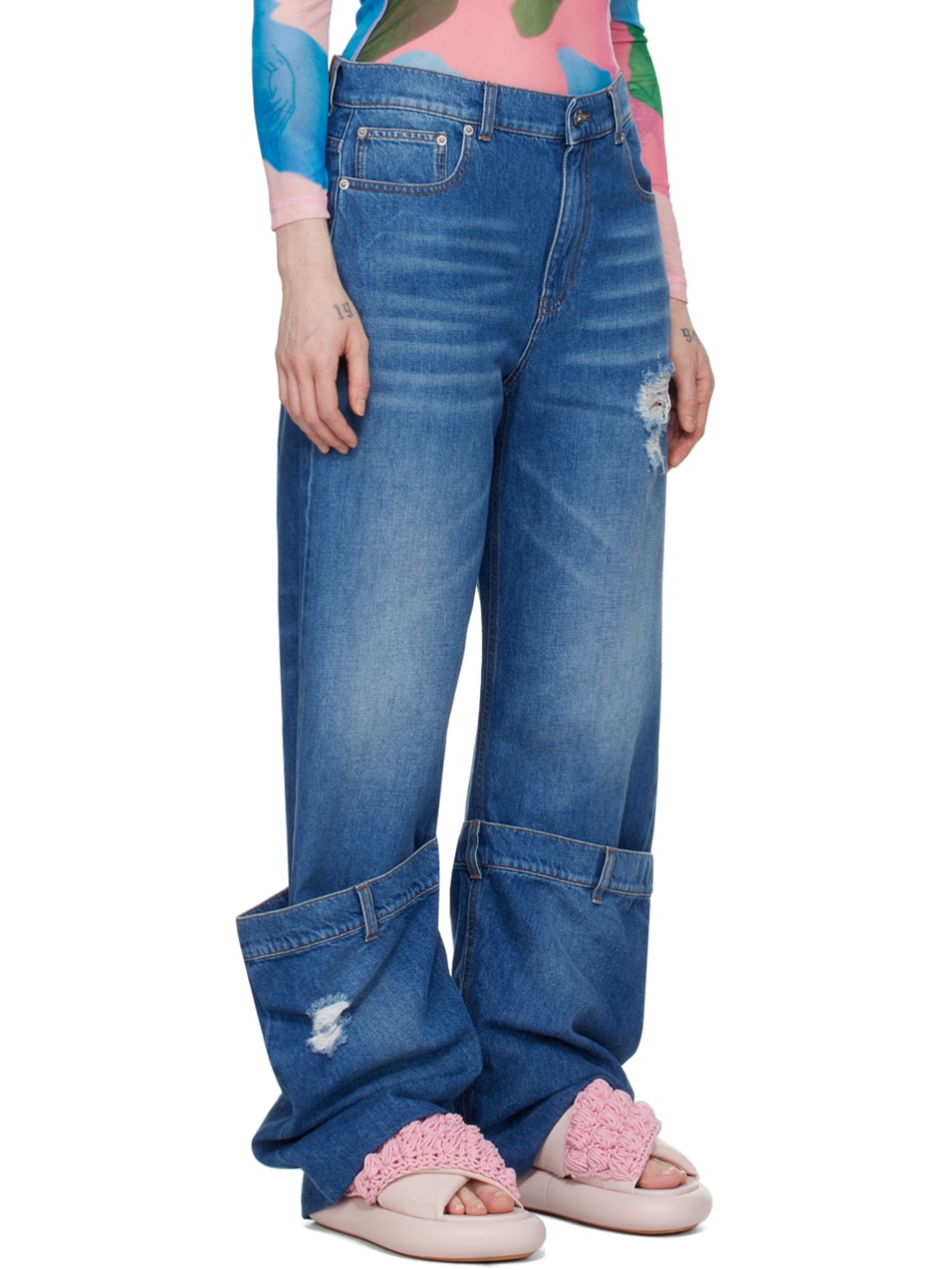 SSENSE Exclusive Blue Bucket Jeans - 2