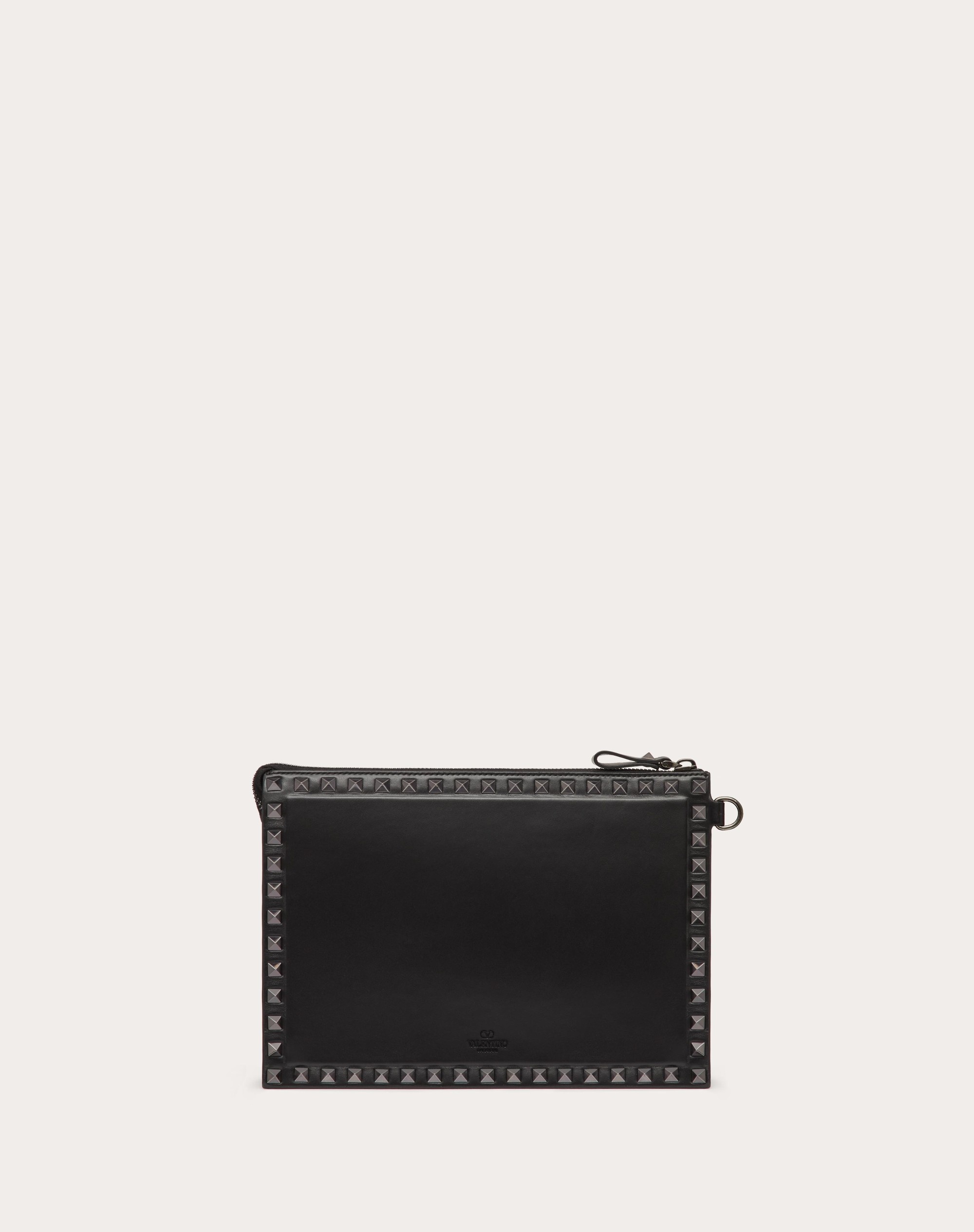 ROCKSTUD CALFSKIN POUCH - 4