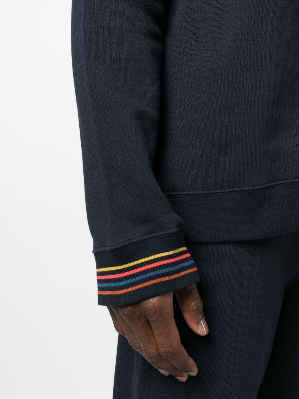 contrasting-trim sweatshirt - 5