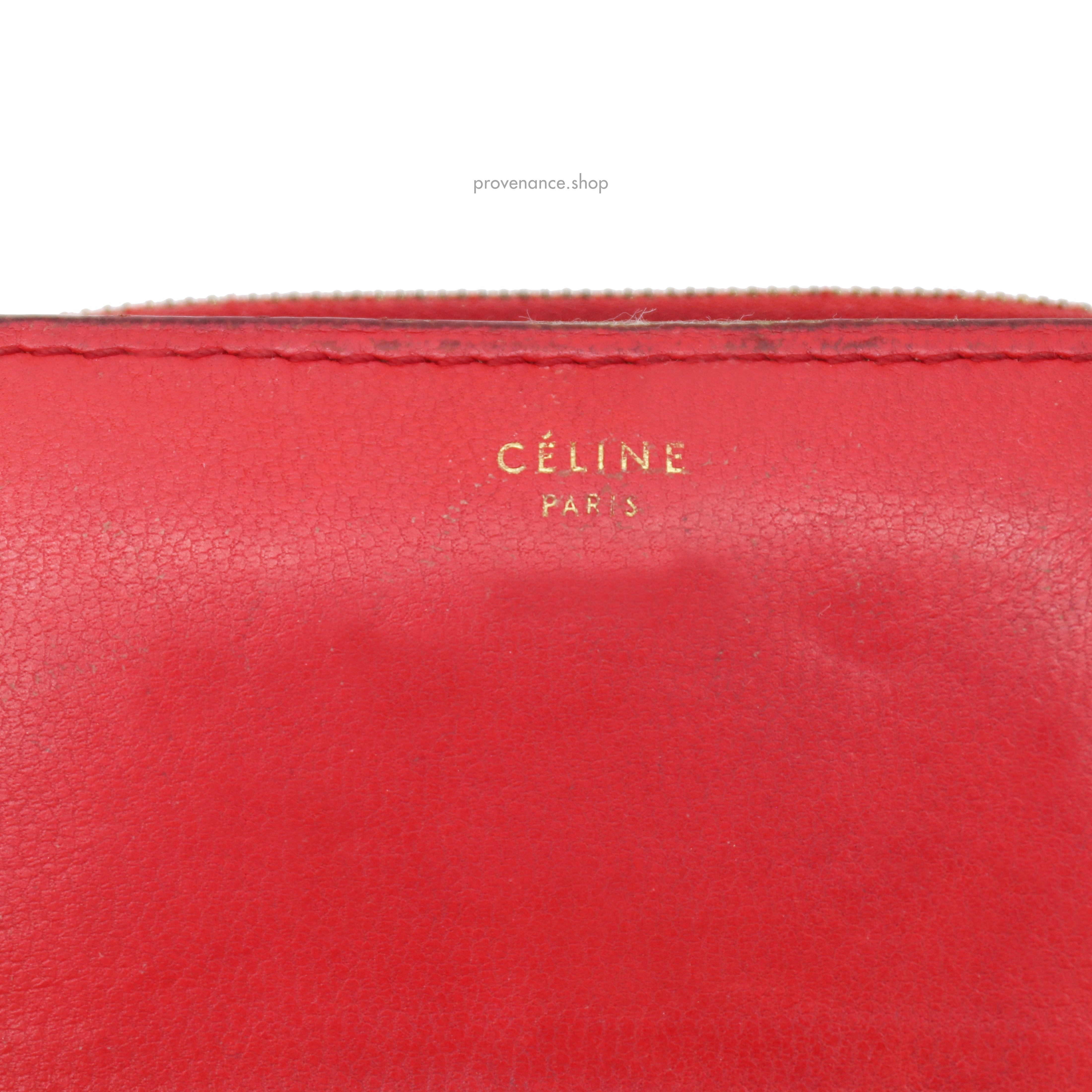 Celine Compact Wallet - Red/Taupe - 5