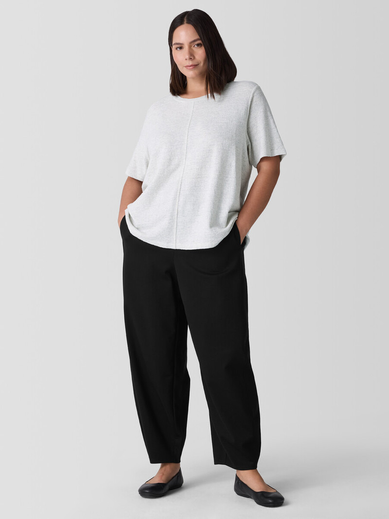 Organic Cotton Jacquard Crew Neck Top 6