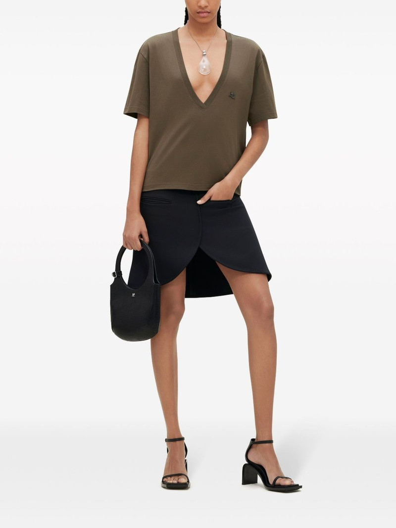 courrèges logo-appliqué cropped T-shirt outlook