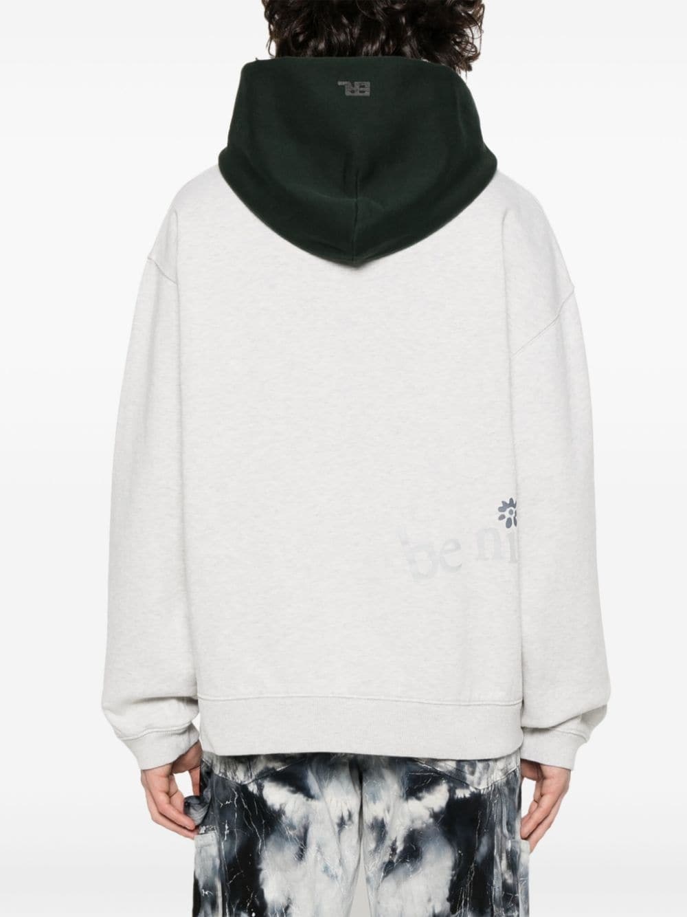 graphic-print cotton hoodie - 4