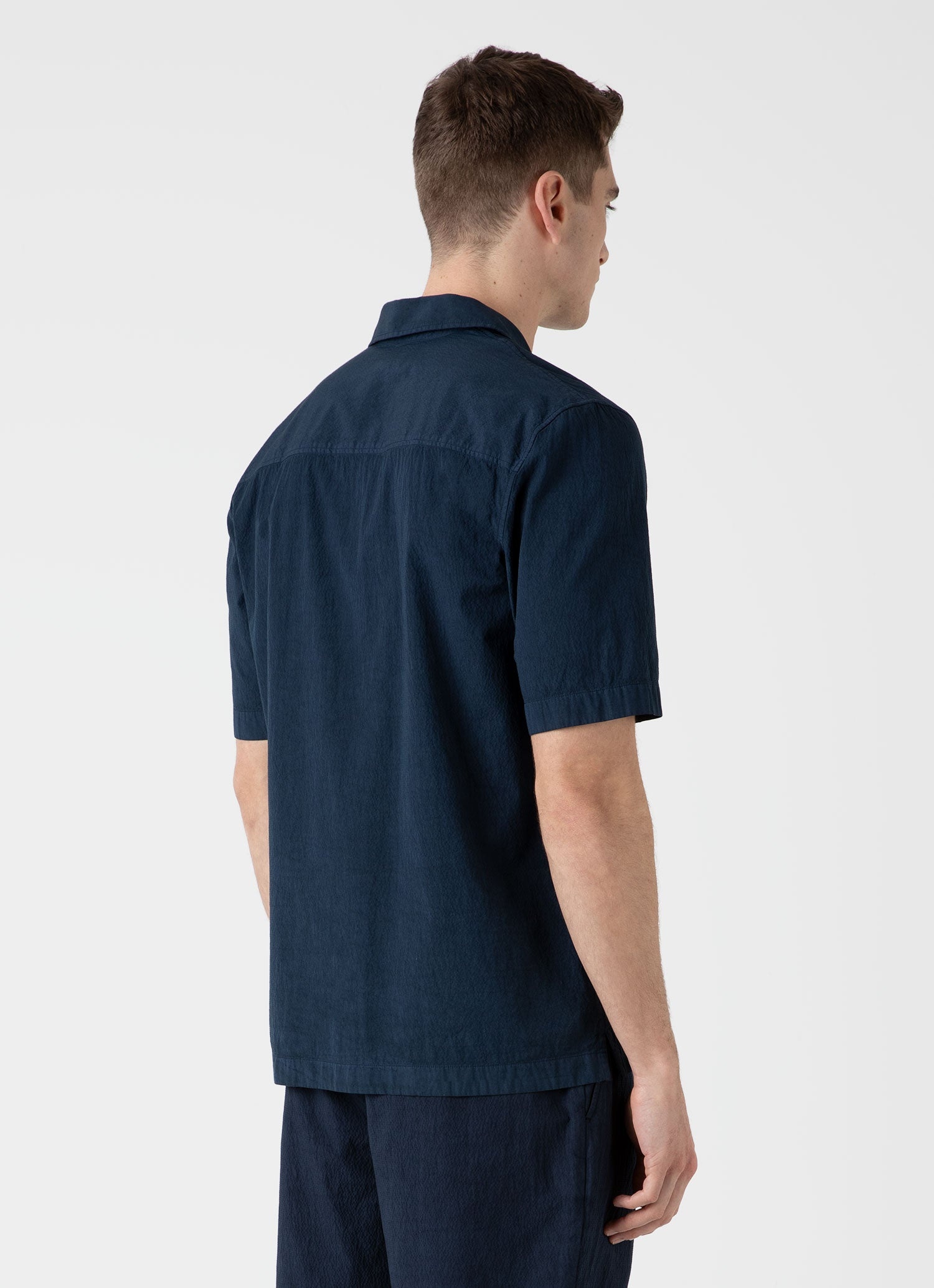 Seersucker Camp Collar Shirt - 5