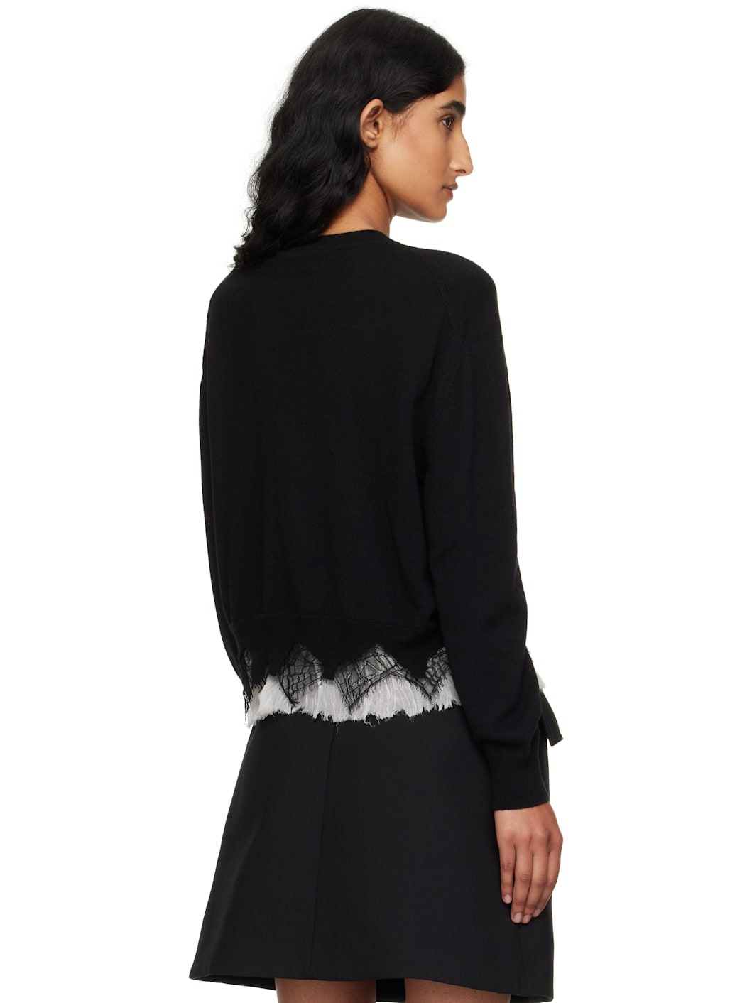 Black Cobweb Lace Cardigan - 3