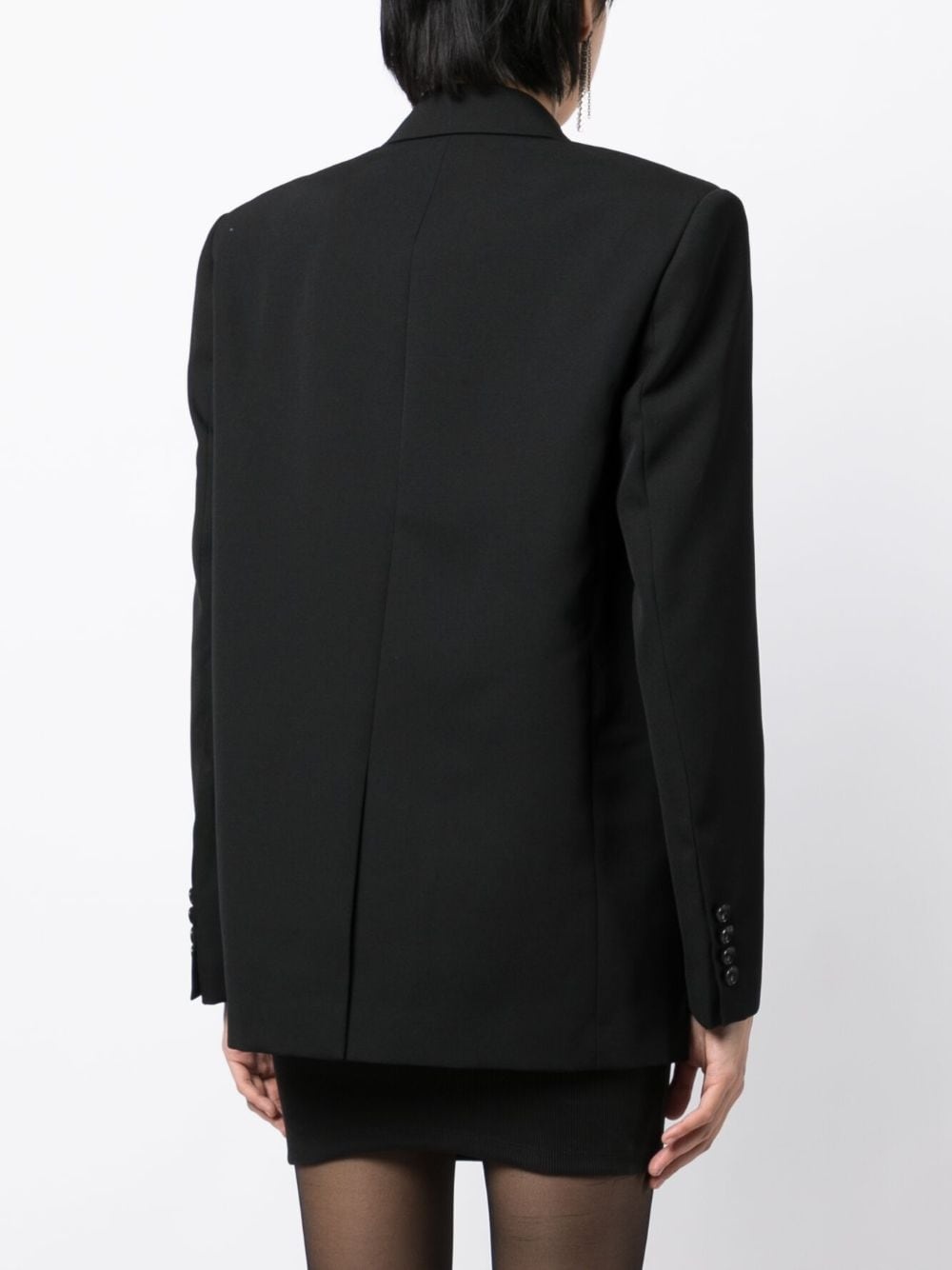 single-breasted wool blazer - 4