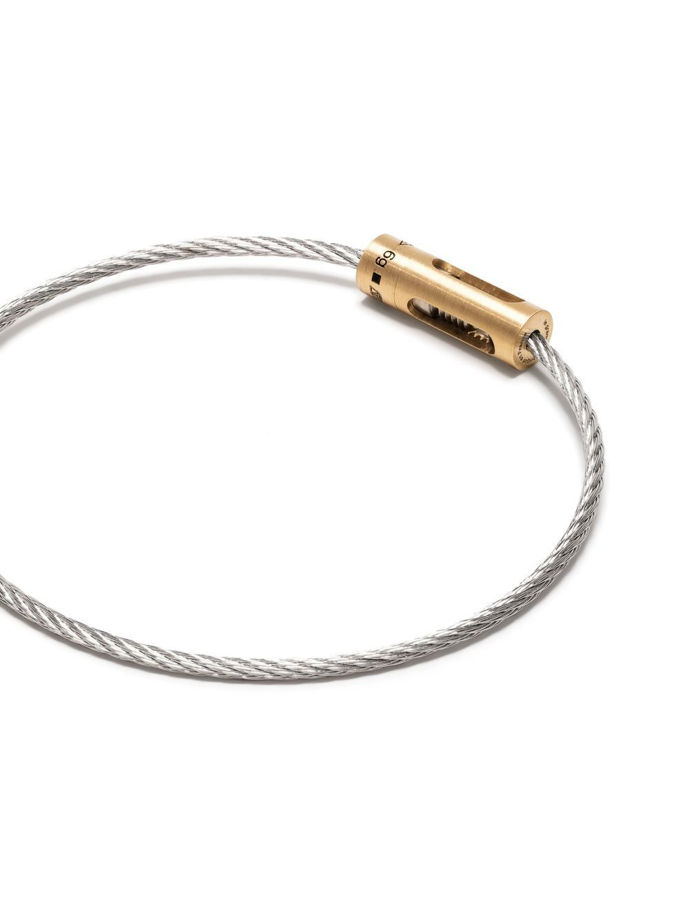 18KT YELLOW GOLD AND TITANIUM 6G CABLE BRACELET - 2