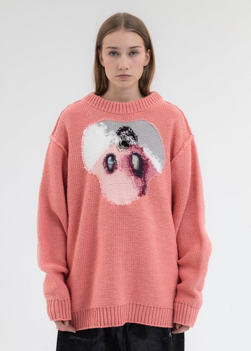 RABBIT HAND-KNITTING JACQUARD PULLOVER 1