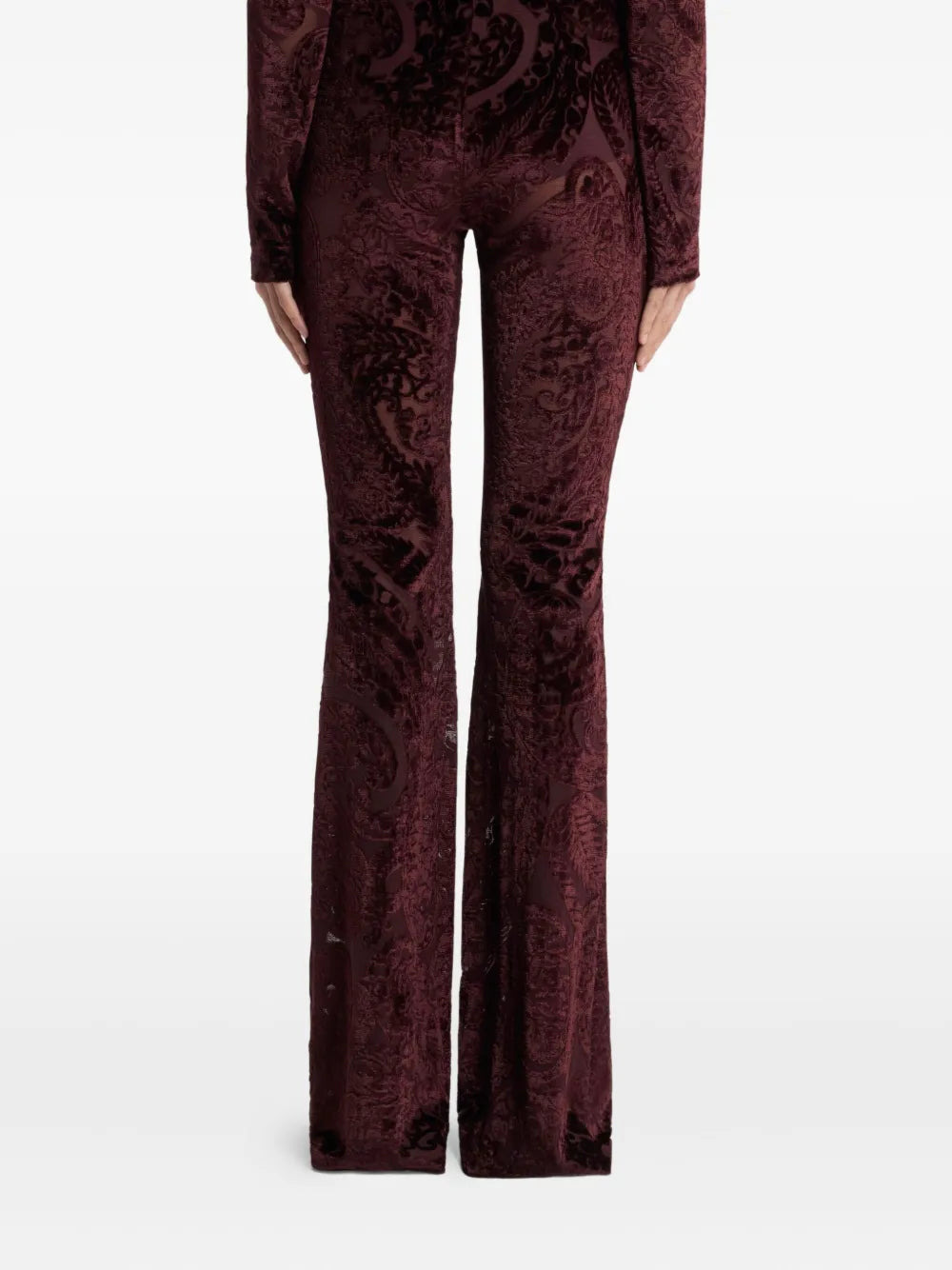 Etro Women Flared Trousers With Jacquard Effect - 4