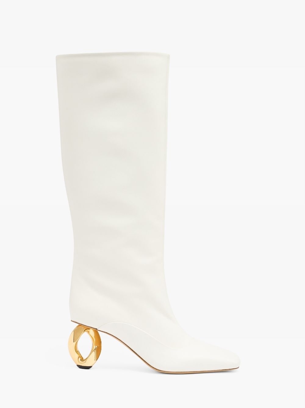 CHAIN HEEL HIGH BOOTS - 1