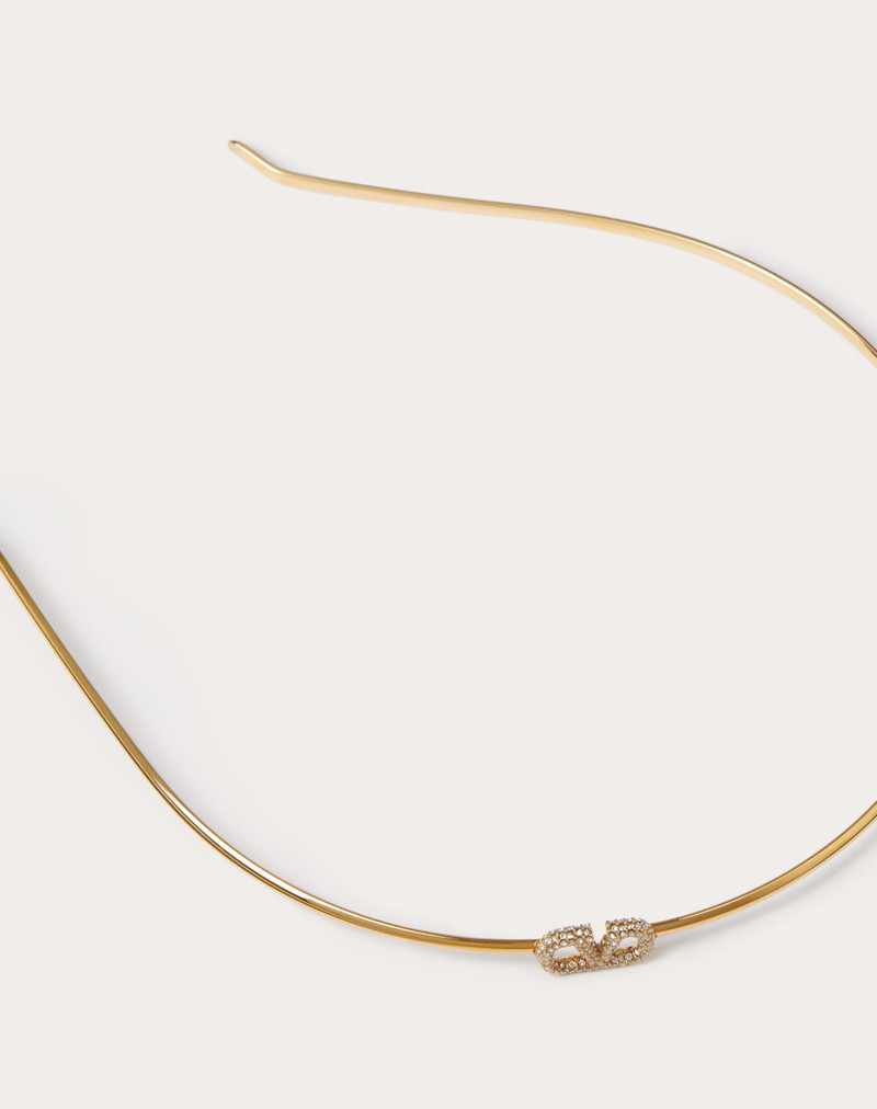 VLOGO SIGNATURE METAL AND SWAROVSKI® CRYSTAL HEADBAND 4
